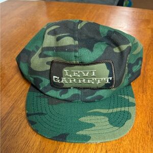 Vintage Levi Garret camo hat Tobacco memorbilia